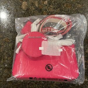 Michael Kors Vibrant Pink Crossbody Set